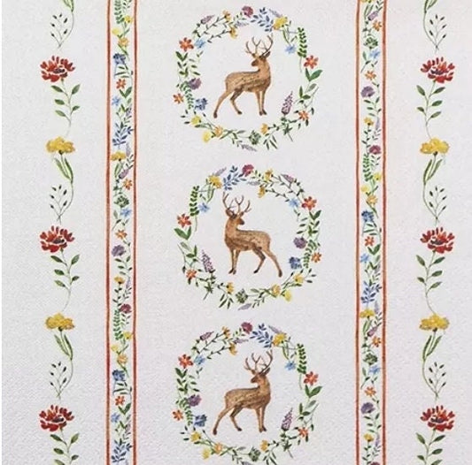 Deer Reindeer Folk Paper Napkin - Luncheon Size