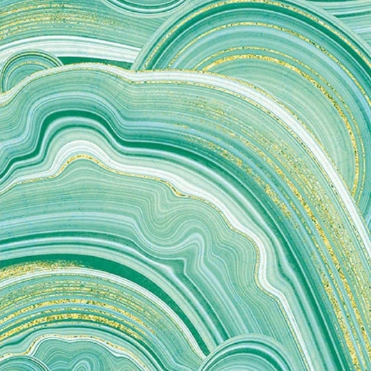 Green Crystal Gemstone Paper Napkin - Luncheon Size