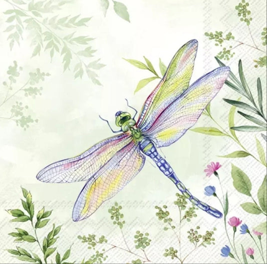 Dragonfly Paper Napkin - Cocktail Size