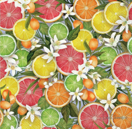 Lemon Citrus Paper Napkin - Luncheon Size