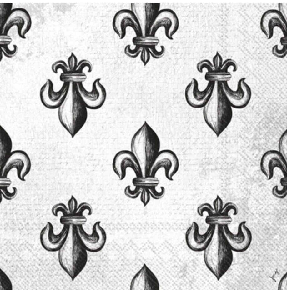 Fleur De Lis Paper Napkin - Luncheon Size