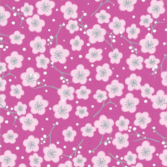Bright Pink Flower Collage Paper Napkin - Luncheon Size