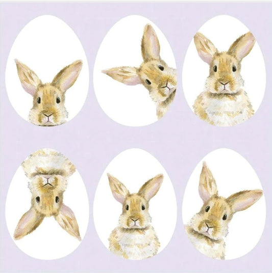 Easter Rabbit Egg Collage Paper Napkin - Luncheon Size