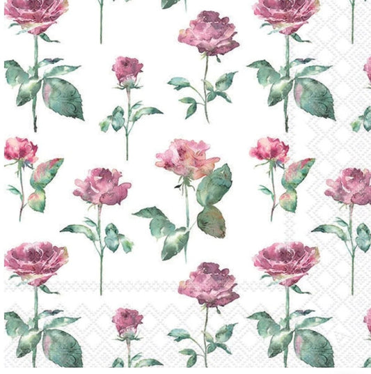 Rose Scatter Paper Napkin - Luncheon Size