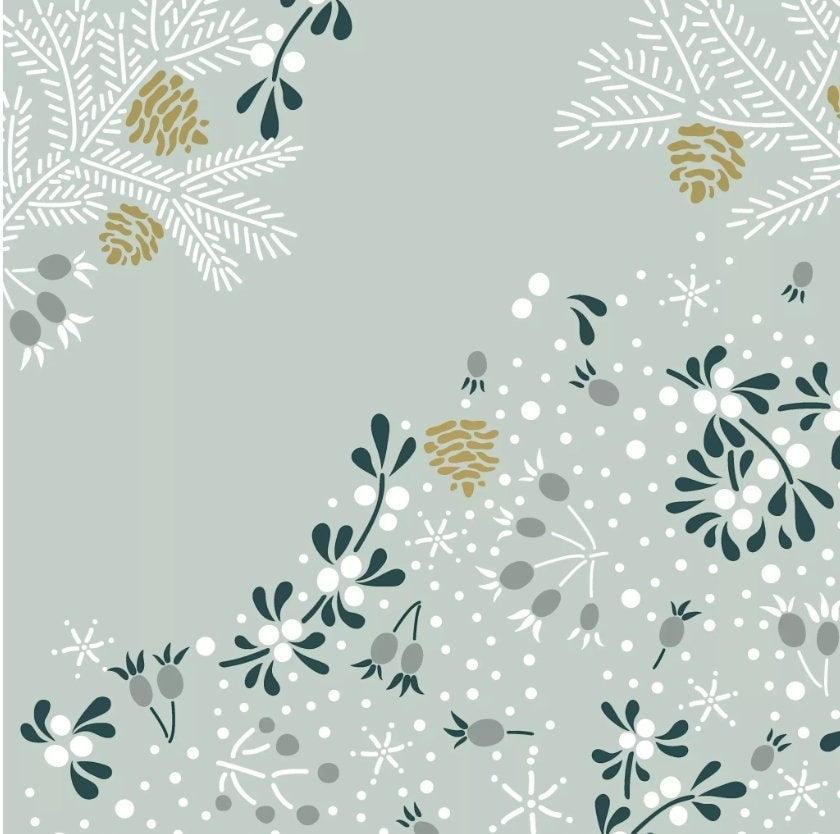 Winter Botanical Paper Napkin - Cocktail Size