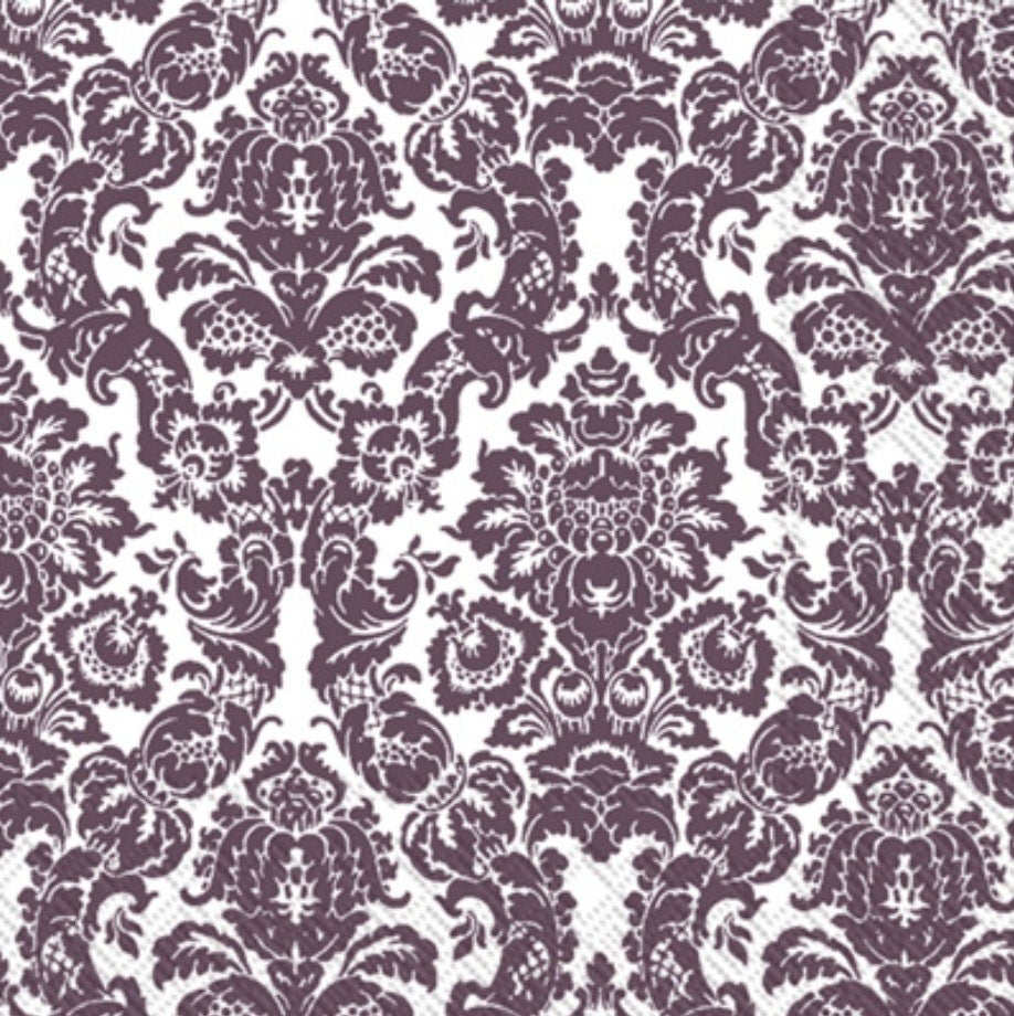 Purple Paisley Paper Napkin - Cocktail Size