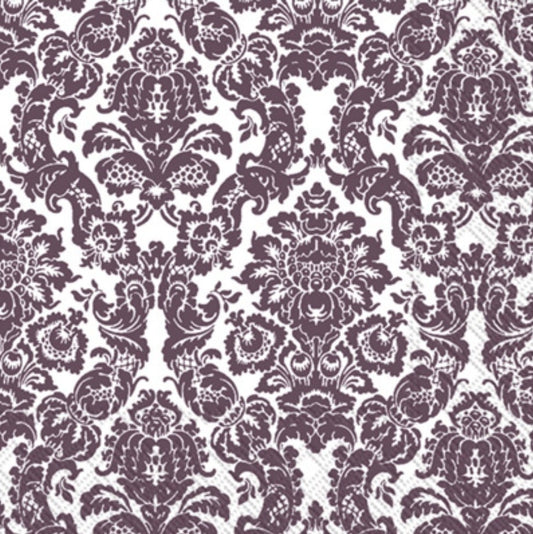 Purple Paisley Paper Napkin - Cocktail Size