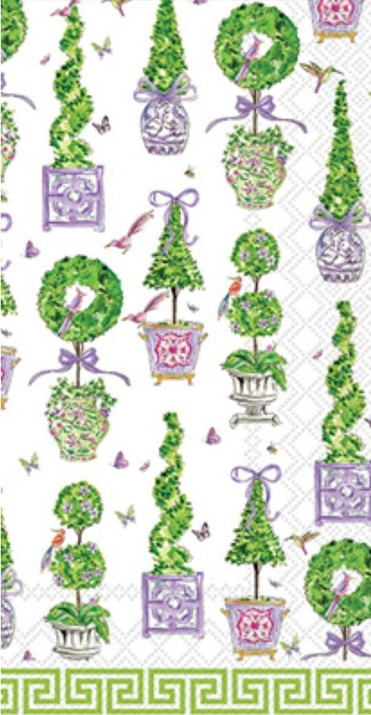 Purple Topiary Tree Paper Napkin - Guest Size