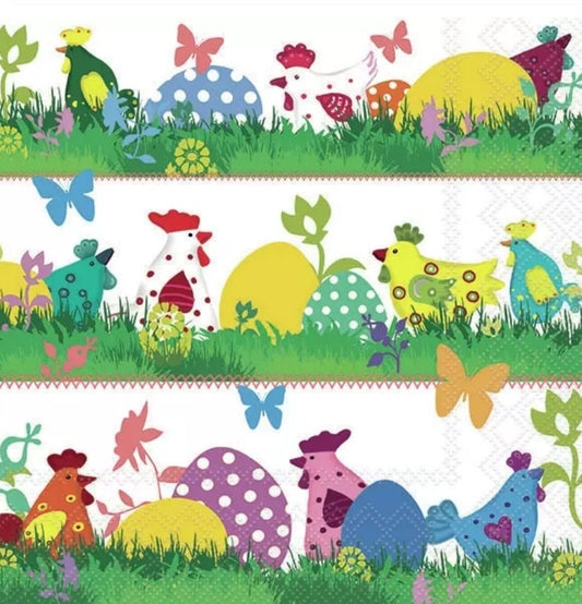 Easter Chickens Paper Napkin - Luncheon Size