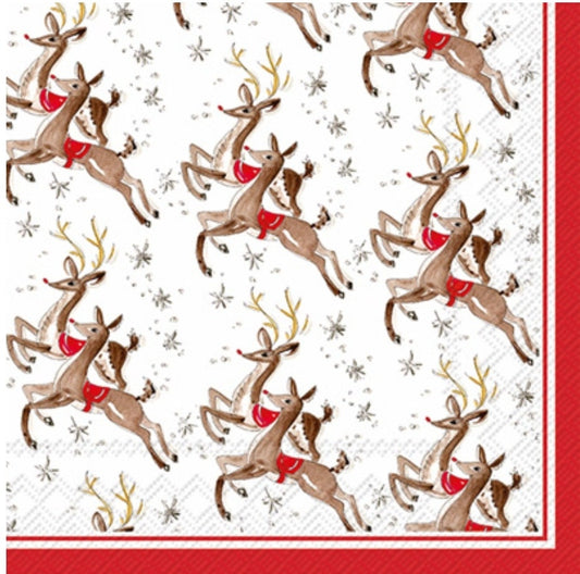 Reindeer Paper Napkin - Luncheon Size