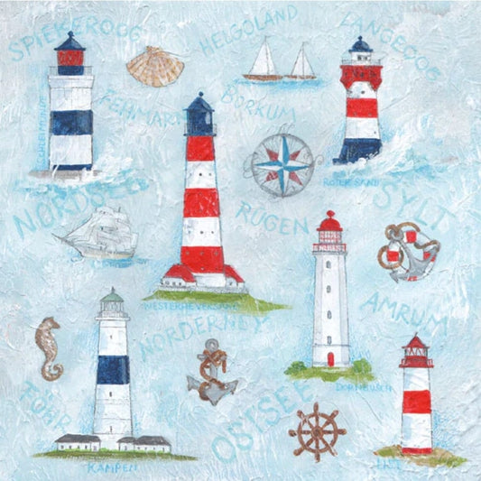 Lighthouse Paper Napkin - Luncheon Size