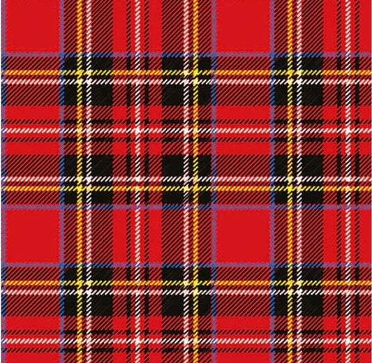 Christmas Tartan Plaid Paper Napkin - Cocktail Size