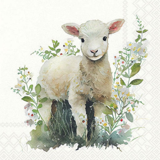 Lamb Paper Napkin - Luncheon Size