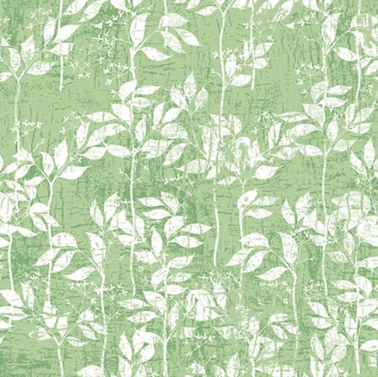 Green Leaf Pattern Paper Napkin - Luncheon Size