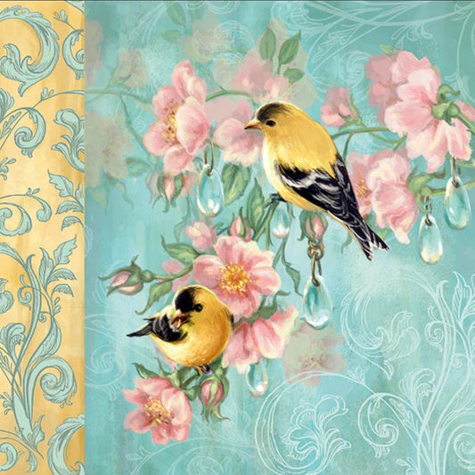 Finch Birds Napkin - Luncheon Size