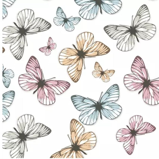 Butterflies Paper Napkin - Luncheon Size
