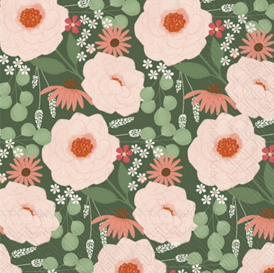 Rose Garden Paper Napkin - Luncheon Size