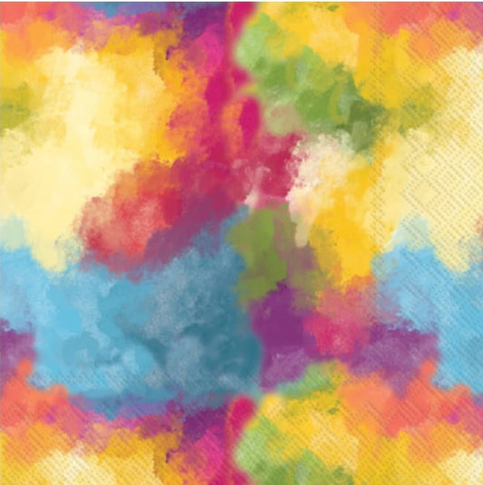 Rainbow Abstract Pattern Paper Napkin - Cocktail Size