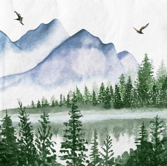 Mountains Paper Napkin - Luncheon Size