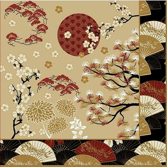 Japan Tree Kimono Paper Napkin - Luncheon Size