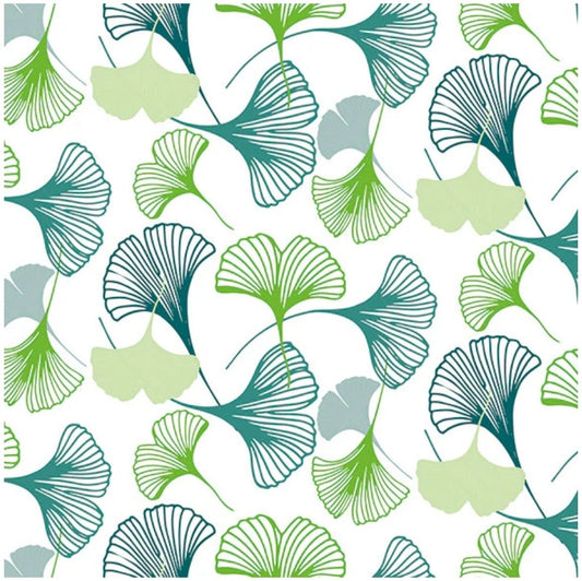 Ginkgo Green Leaf Pattern Paper Napkin - Luncheon Size