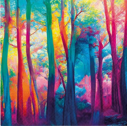 Colorful Forest Paper Napkin - Luncheon Size