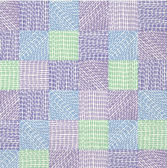Quilt in Purple Paper Napkin - Cocktail Size