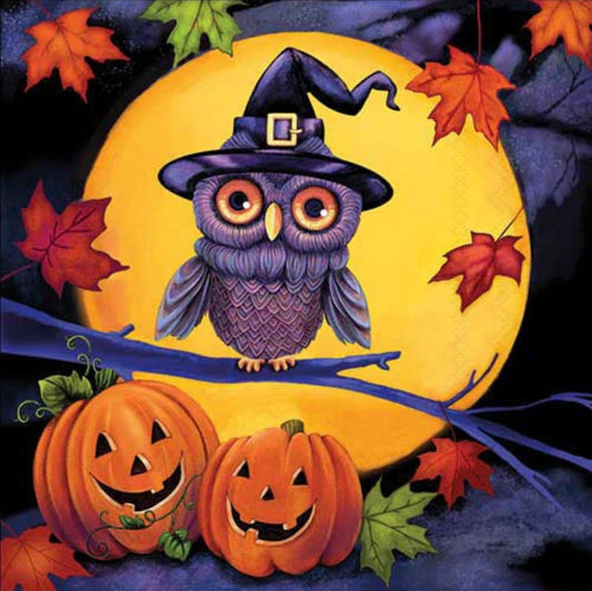 Halloween Owl Paper Napkin - Luncheon Size