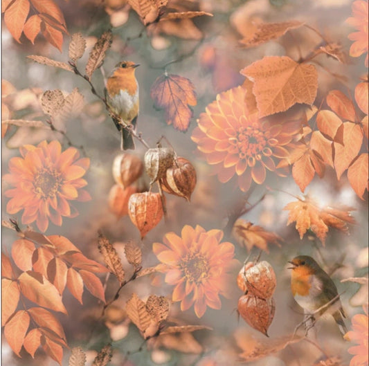 Fall Autumn Robin Bird  -Luncheon Size