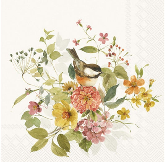Fall Bird Paper Napkin - Cocktail Size