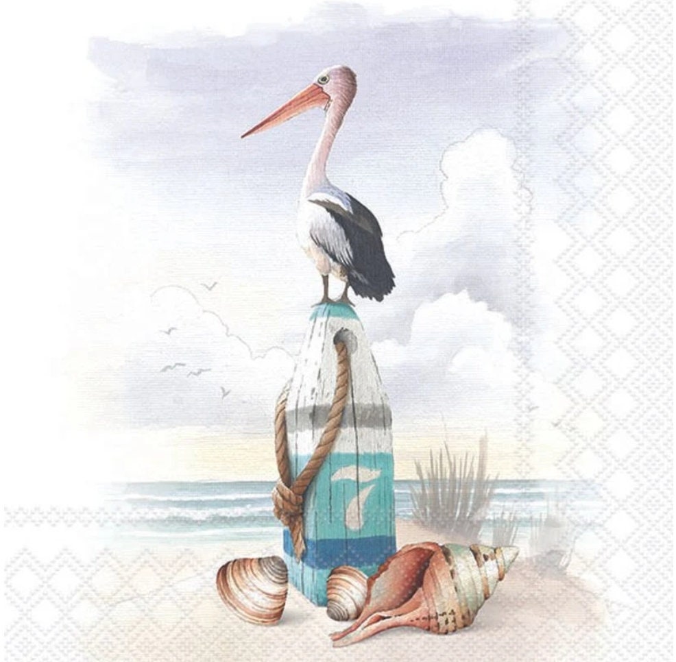 Pelican Beach Paper Napkin - Luncheon Size