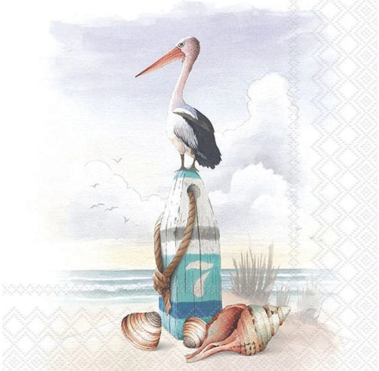 Pelican Beach Paper Napkin - Luncheon Size