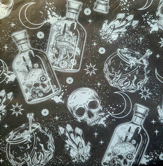 Cauldron Collage Paper Napkin - Luncheon Size