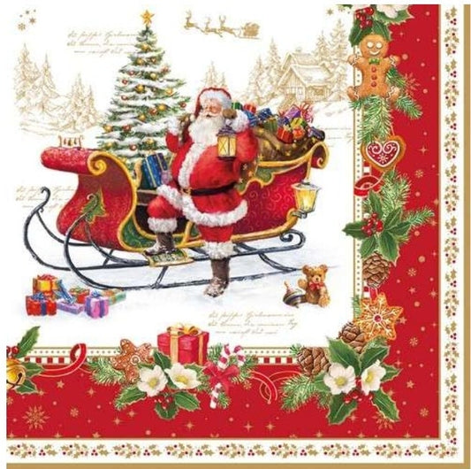 Nostalgic Santa Paper Napkin - Luncheon Size