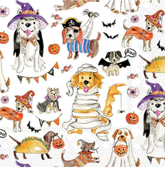 Halloween Dog Paper Napkin - Cocktail Size