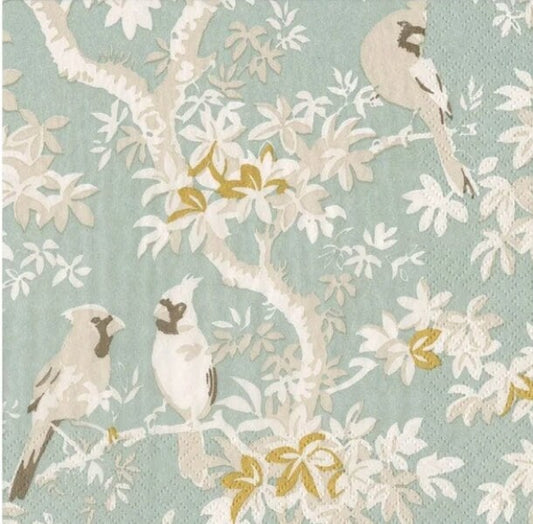Chinoiserie Blue Bird Paper Napkin - Cocktail Size