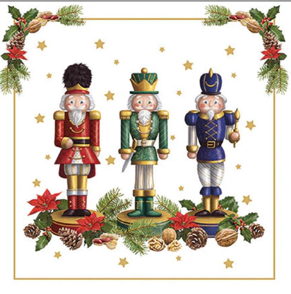 Nutcracker Christmas Tree Paper Napkin - Luncheon Size
