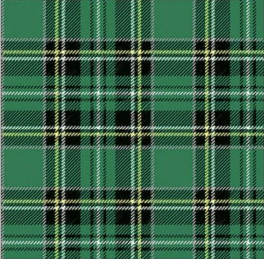Green Tartan Plaid Paper Napkin - Luncheon Size