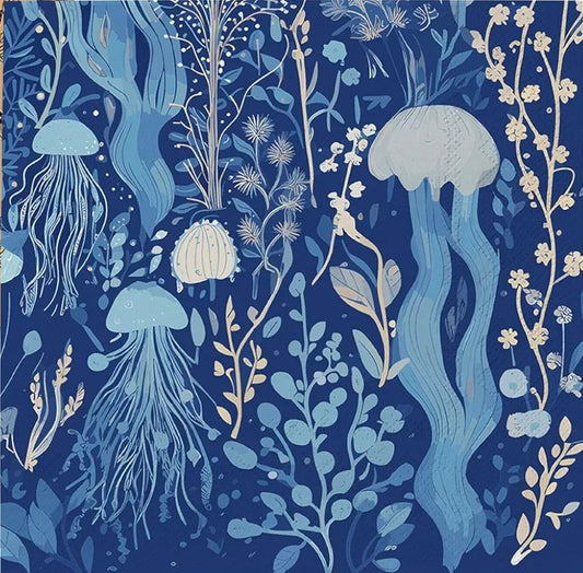 Jellyfish Ocean  Paper Napkin - Luncheon Size
