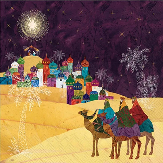 Nativity Wise Men Paper Napkin - Luncheon Size