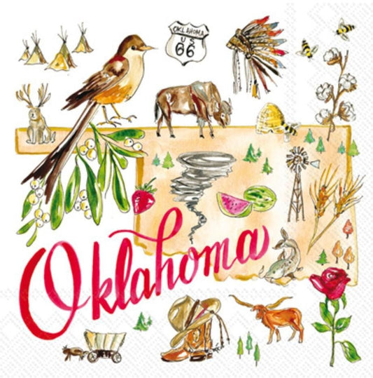 Oklahoma State Paper Napkin - Cocktail Size