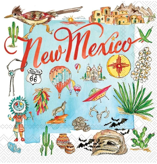 New Mexico State Paper Napkin - Cocktail Size