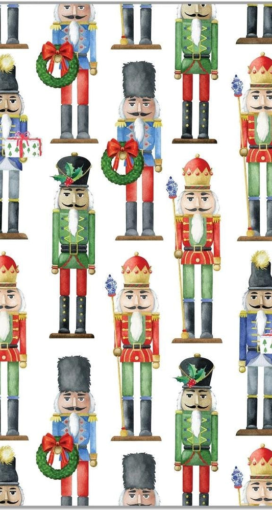 Christmas Nutcracker & Topiary Paper Napkin - Guest Size