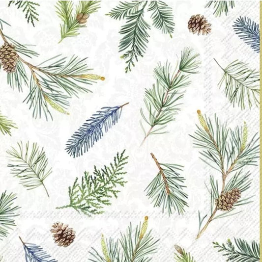 Christmas Pine Scatter Paper Napkin - Luncheon  Size