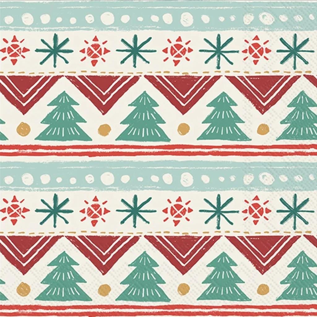 Christmas Quilt Paper Napkin - Luncheon Size