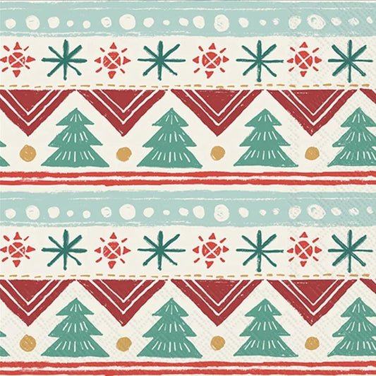 Christmas Quilt Paper Napkin - Luncheon Size