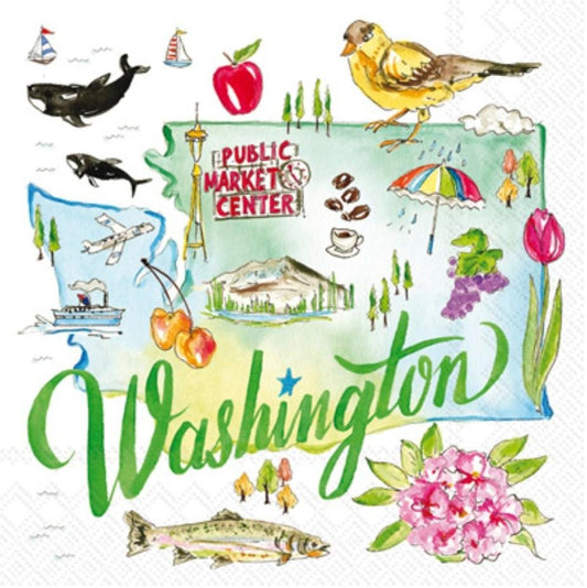 Washington State Paper Napkin - Cocktail Size