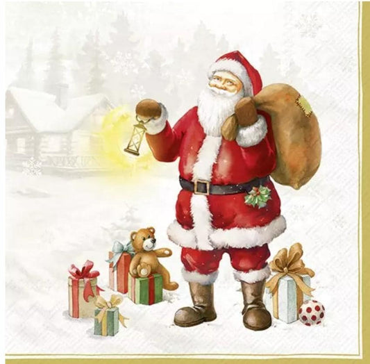 Nostalgic Santa Paper Napkin - Luncheon Size
