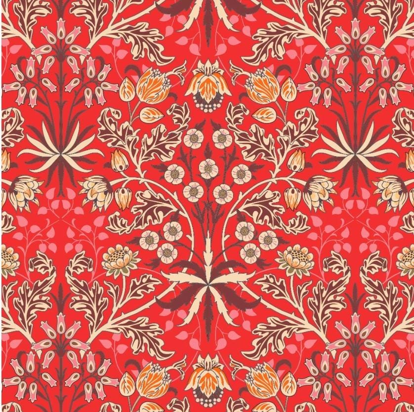 Christmas Floral Ted Tulip Flower Paper Napkin - Luncheon Size