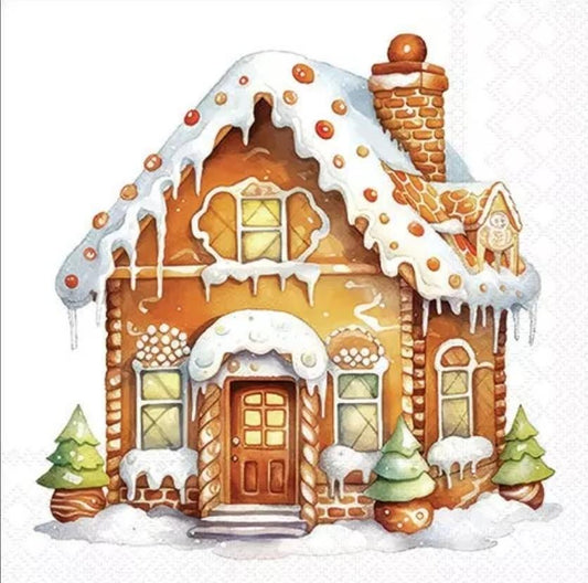 Gingerbread House Paper Napkin - Luncheon Size